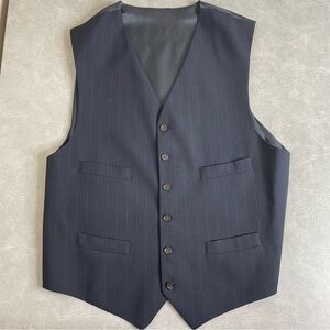 Menswear Navy Pinstripe Vest